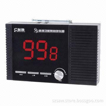 99-channel Desktop Wireless Calling Receiver with AM Modulation and 380mA Working Current